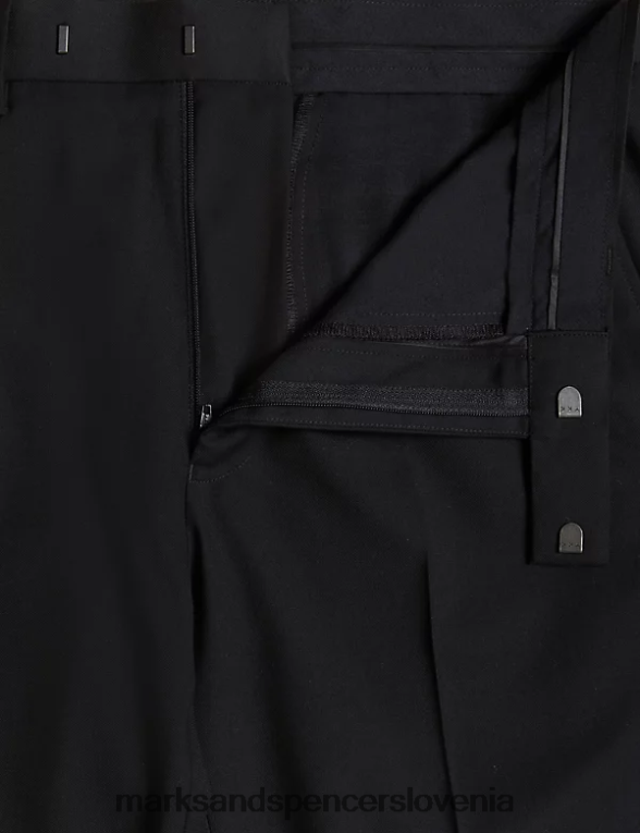 skinny fit raztegljive hlače Črna Marks & Spencer oblačila moški 6T8F6X5395