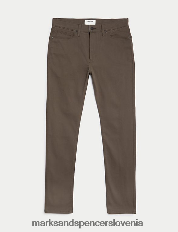 slim fit italijanske hlače s 5 žepi Krt Marks & Spencer oblačila moški 6T8F6X6236