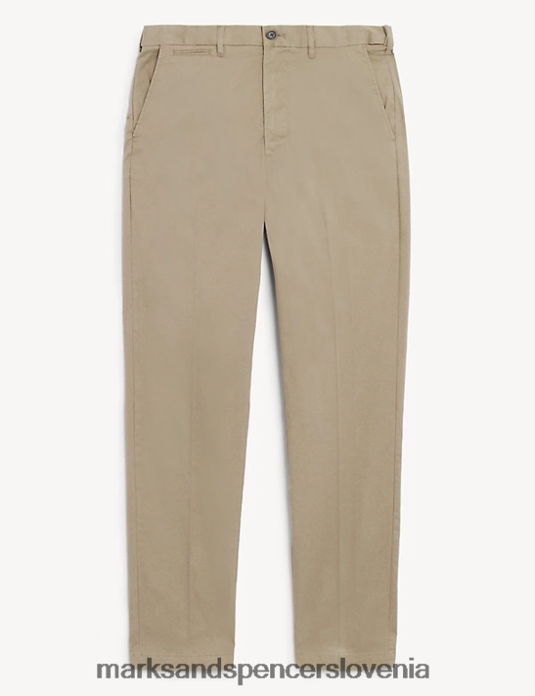 super lahki chino hlače regular fit temno bronasta Marks & Spencer oblačila moški 6T8F6X6057