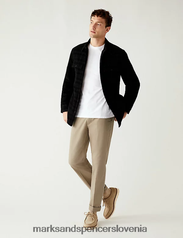 super lahki chino hlače regular fit temno bronasta Marks & Spencer oblačila moški 6T8F6X6057