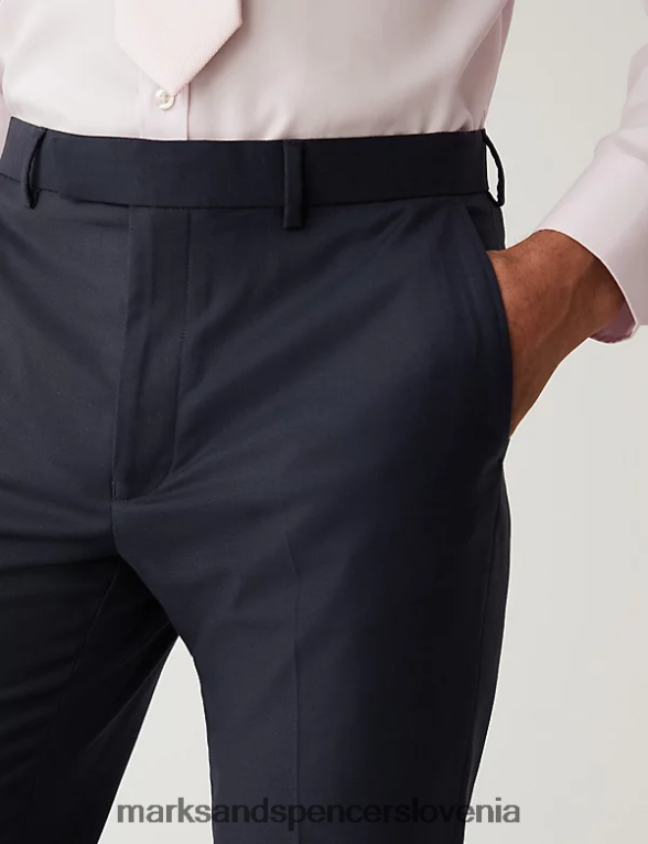 tanke raztegljive hlače mornarica Marks & Spencer oblačila moški 6T8F6X5036