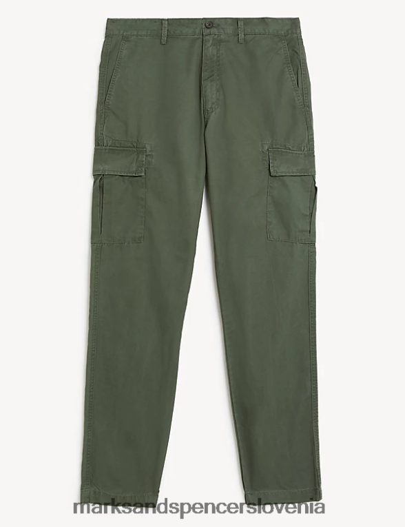 zožene lahke cargo hlače zelena Marks & Spencer oblačila moški 6T8F6X5175