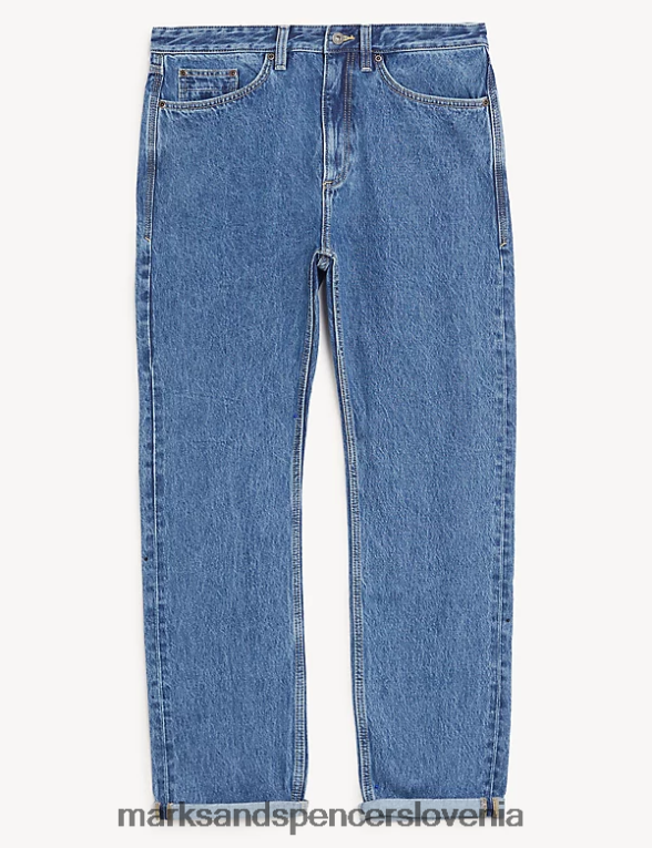 ohlapne toge vintage prane kavbojke srednje modra Marks & Spencer oblačila moški 6T8F6X5970
