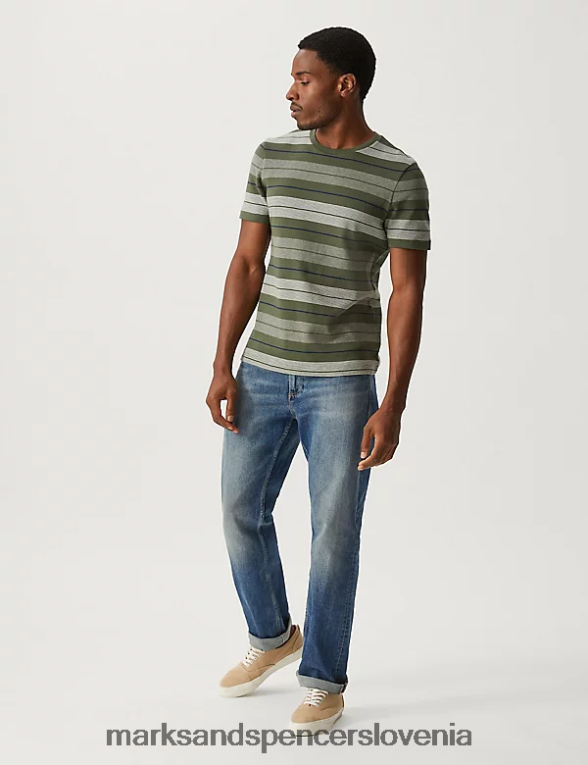 ohlapne vintage prane kavbojke srednje modra Marks & Spencer oblačila moški 6T8F6X6190