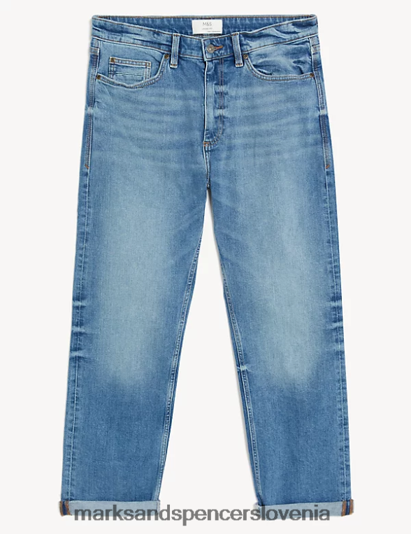 ohlapne vintage prane kavbojke svetlo modra Marks & Spencer oblačila moški 6T8F6X6560