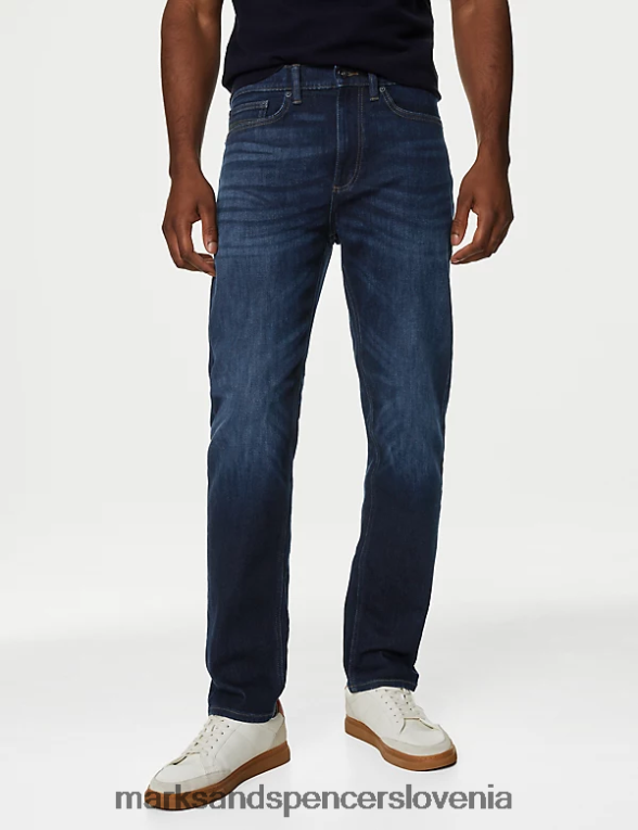 ravnih kavbojk 360 flex indigo Marks & Spencer oblačila moški 6T8F6X7046