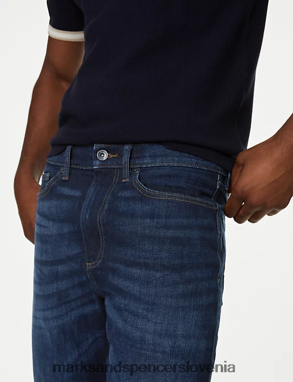 ravnih kavbojk 360 flex indigo Marks & Spencer oblačila moški 6T8F6X7046