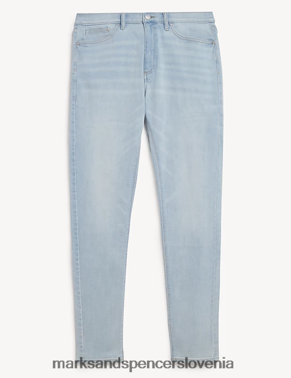 skinny fit raztegljive kavbojke ledeno modra Marks & Spencer oblačila moški 6T8F6X7261