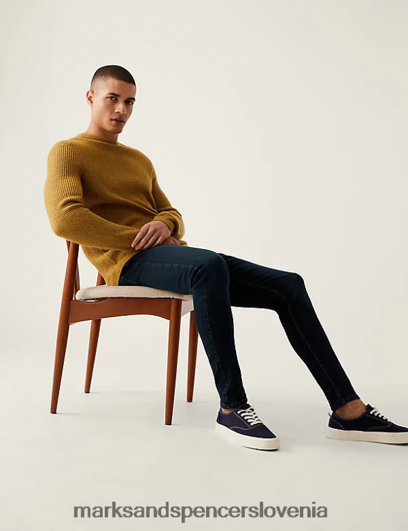 skinny fit raztegljive kavbojke črnilo Marks & Spencer oblačila moški 6T8F6X7263