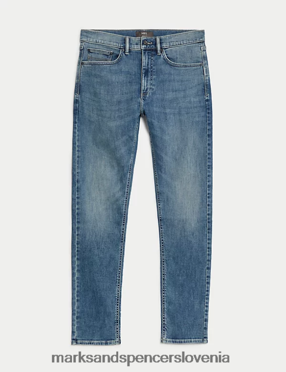 slim fit 360 flex jeans modri odtenek Marks & Spencer oblačila moški 6T8F6X7190