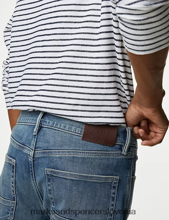 slim fit 360 flex jeans modri odtenek Marks & Spencer oblačila moški 6T8F6X7190
