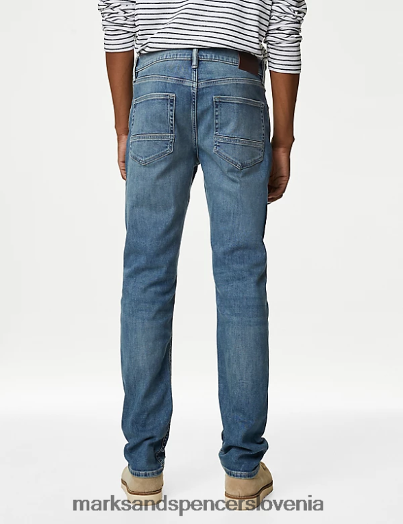 slim fit 360 flex jeans modri odtenek Marks & Spencer oblačila moški 6T8F6X7190