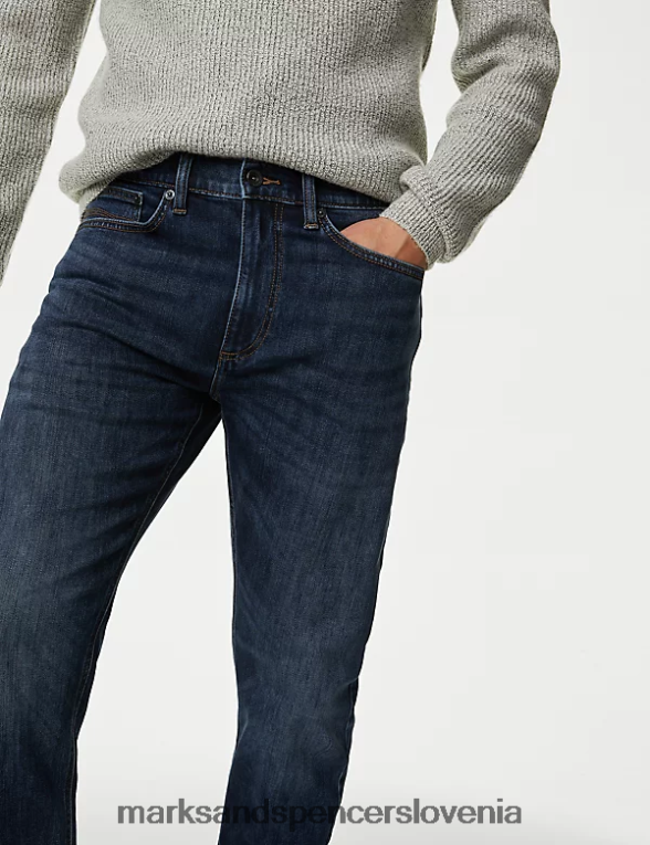 slim fit 360 flex jeans srednje modra Marks & Spencer oblačila moški 6T8F6X7186