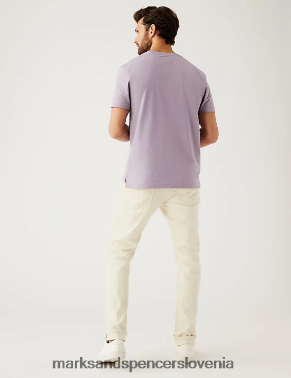 slim fit raztegljive kavbojke ekru Marks & Spencer oblačila moški 6T8F6X5469