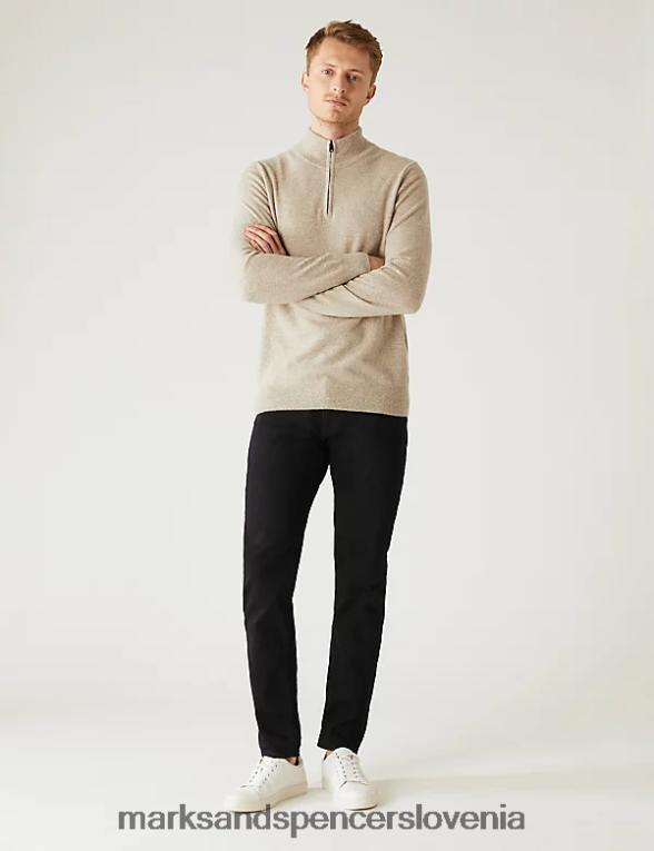slim fit raztegljive kavbojke črna mešanica Marks & Spencer oblačila moški 6T8F6X5817