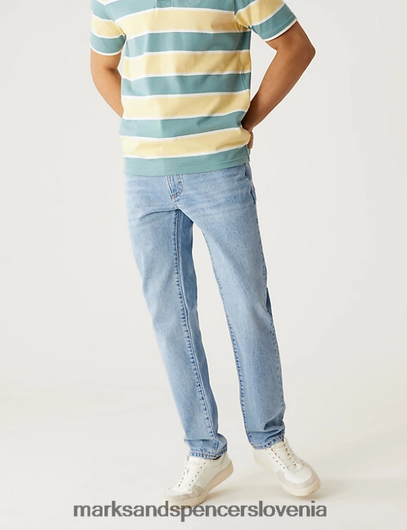 toge vintage prane kavbojke ravnih krojev nežno modra Marks & Spencer oblačila moški 6T8F6X5619
