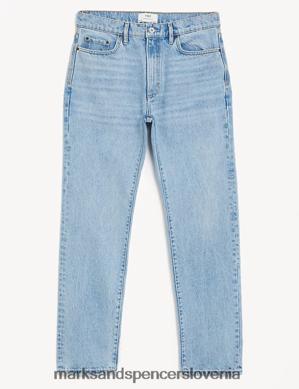 toge vintage prane kavbojke ravnih krojev nežno modra Marks & Spencer oblačila moški 6T8F6X5619