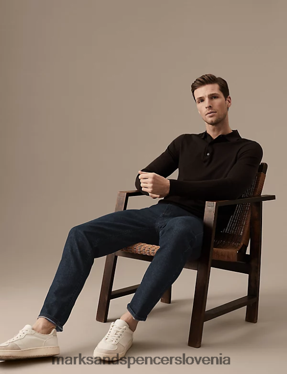 zožene raztegljive kavbojke temno indigo Marks & Spencer oblačila moški 6T8F6X7037