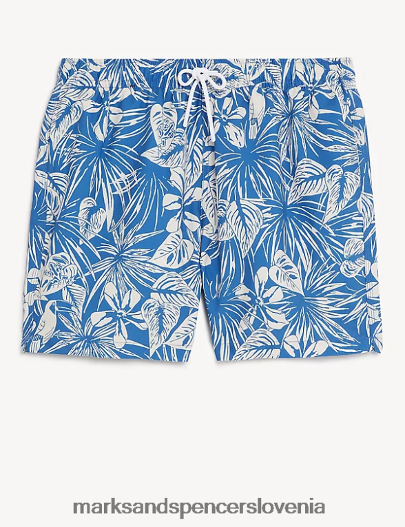 kratke suhe kopalke s tropskim potiskom modra mešanica Marks & Spencer oblačila moški 6T8F6X5861