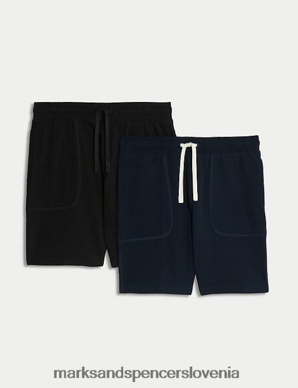 2pk kratke hlače iz čistega bombaža črna mešanica Marks & Spencer oblačila moški 6T8F6X5050