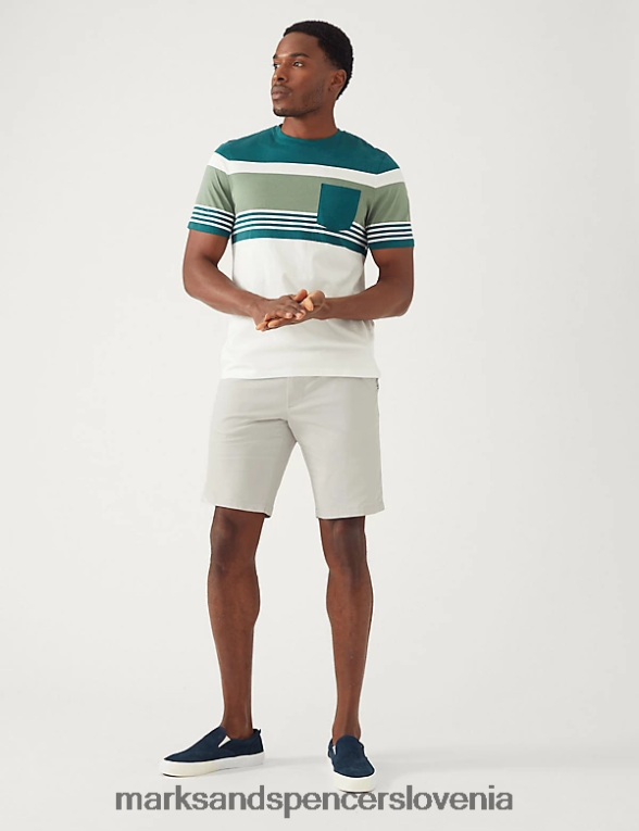 2pk super lahke chino kratke hlače kamnita mešanica Marks & Spencer oblačila moški 6T8F6X5240