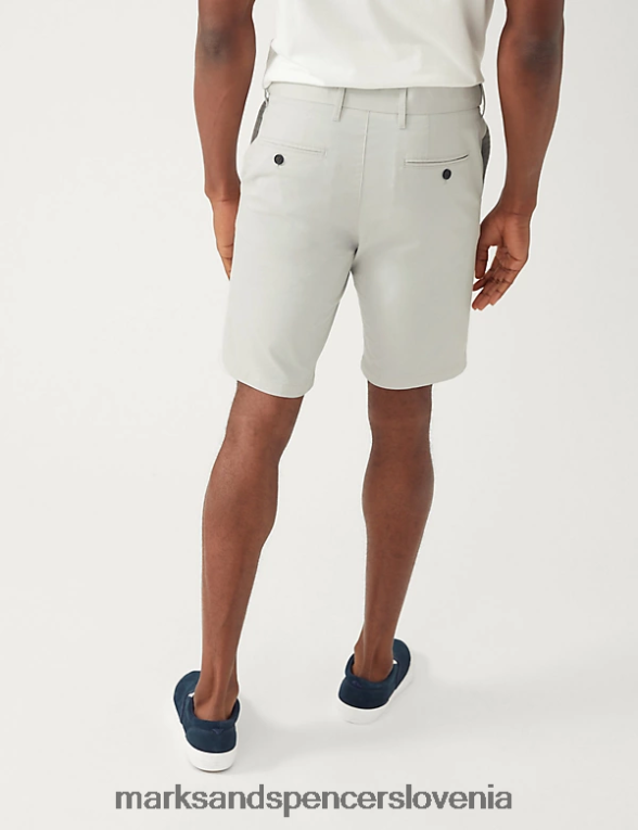 2pk super lahke chino kratke hlače kamnita mešanica Marks & Spencer oblačila moški 6T8F6X5240