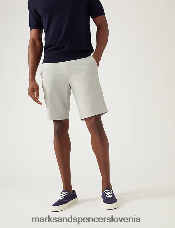 2pk super lahke chino kratke hlače naravna mešanica Marks & Spencer oblačila moški 6T8F6X5239