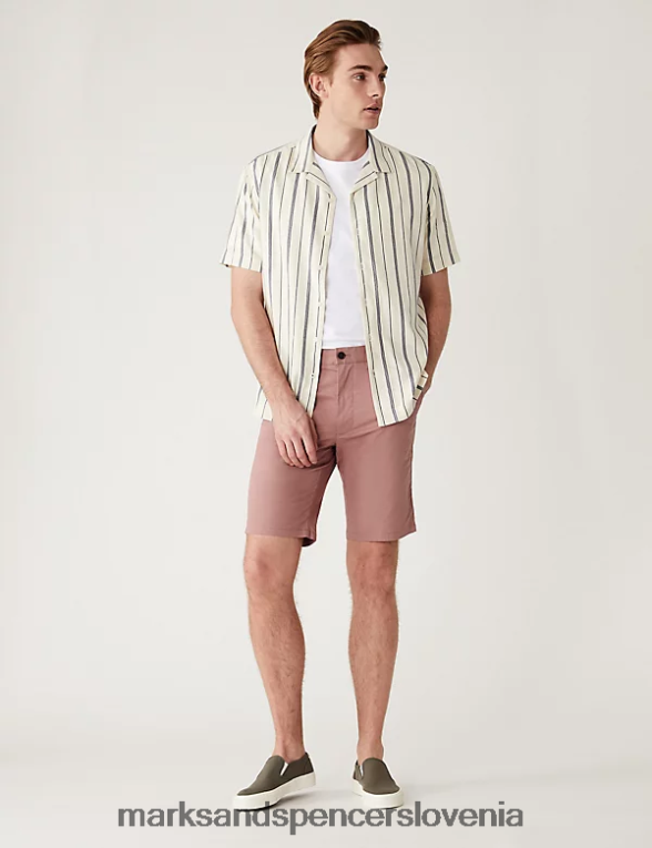 2pk super lahke chino kratke hlače roza mešanica Marks & Spencer oblačila moški 6T8F6X4890
