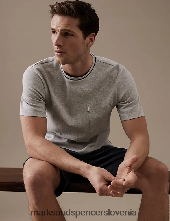 kratke hlače iz džersija ogljik Marks & Spencer oblačila moški 6T8F6X5623