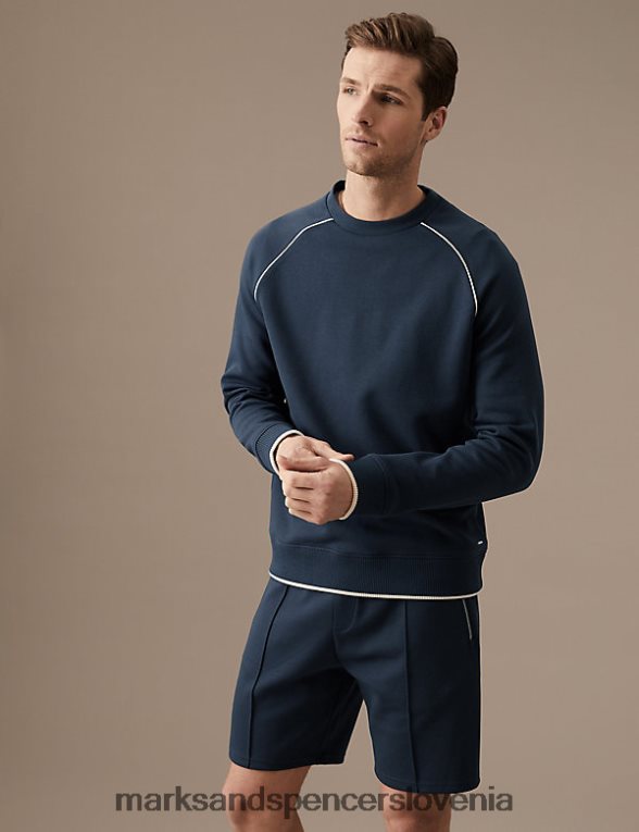kratke hlače iz džersija temno črnilo Marks & Spencer oblačila moški 6T8F6X5962