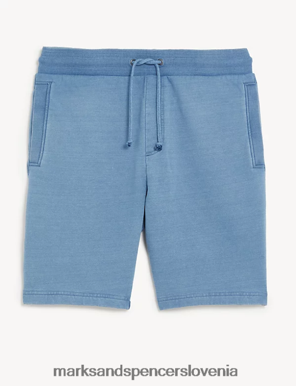 kratke trenirke iz čistega bombaža indigo Marks & Spencer oblačila moški 6T8F6X5380