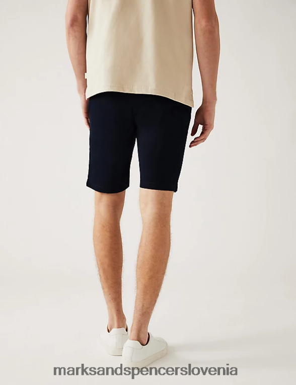 raztegljive kratke hlače chino mornarica Marks & Spencer oblačila moški 6T8F6X6121