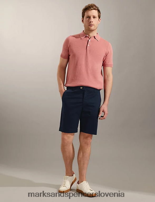 raztegljive kratke hlače chino mornarica Marks & Spencer oblačila moški 6T8F6X6787