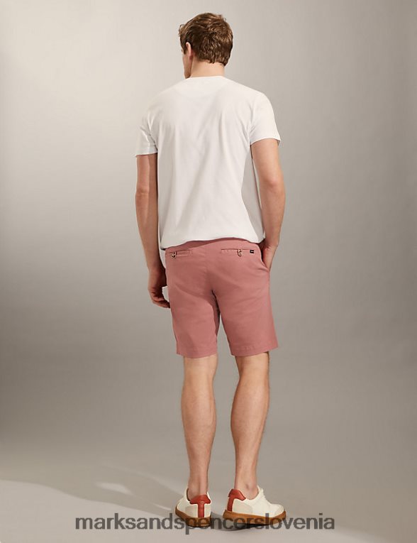 raztegljive kratke hlače chino prašno roza Marks & Spencer oblačila moški 6T8F6X6788