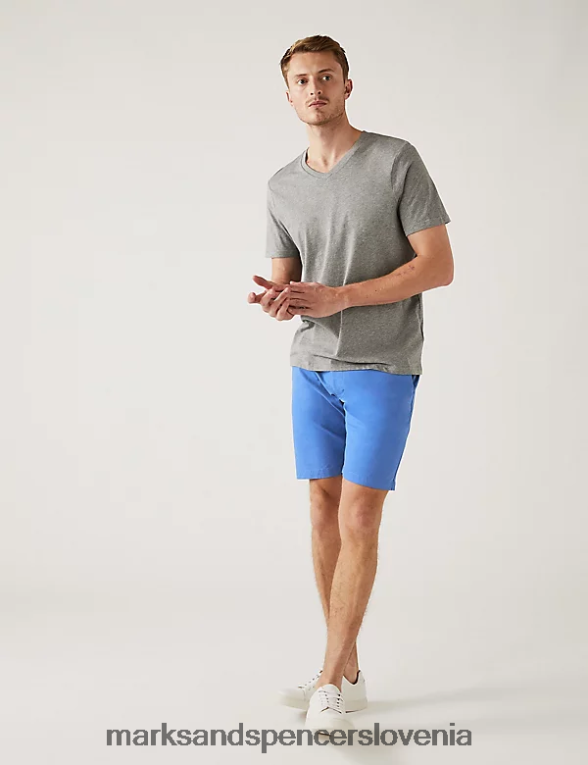 raztegljive kratke hlače chino svetlo modra Marks & Spencer oblačila moški 6T8F6X6119