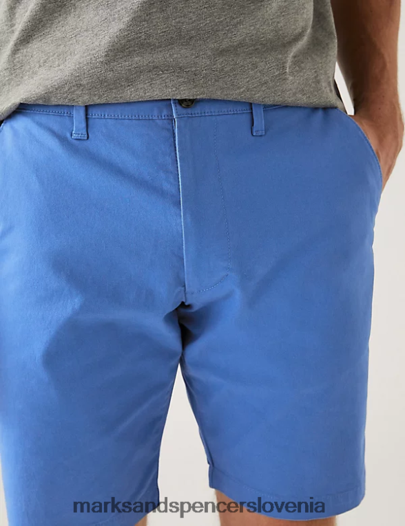 raztegljive kratke hlače chino svetlo modra Marks & Spencer oblačila moški 6T8F6X6119