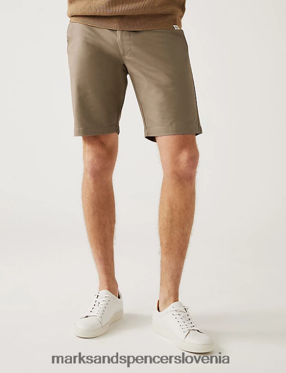 raztegljive kratke hlače chino temen kamen Marks & Spencer oblačila moški 6T8F6X6123