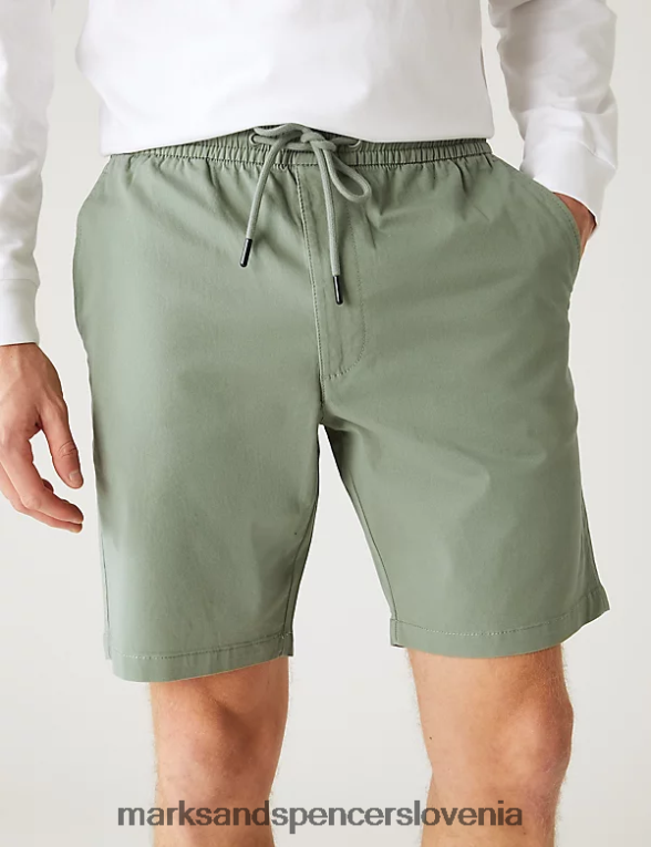 raztegljive kratke hlače z elastiko v pasu žajbelj Marks & Spencer oblačila moški 6T8F6X5847