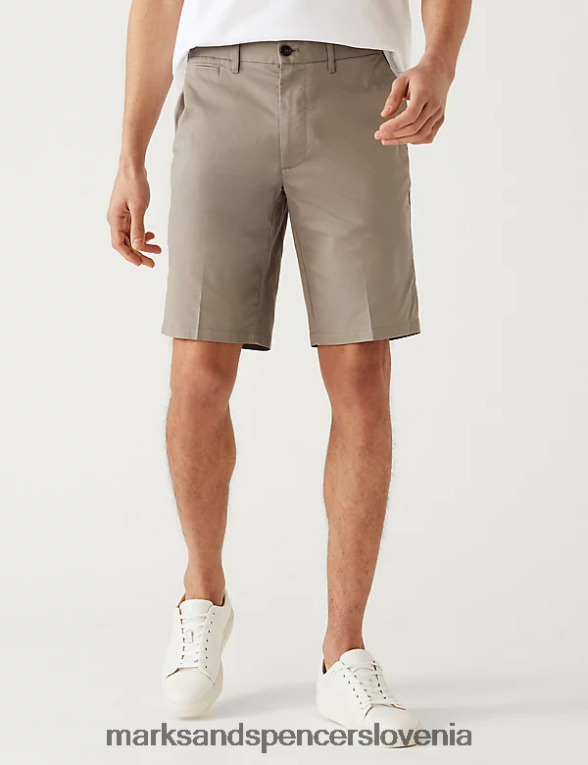 super lahke raztegljive kratke hlače chino glina Marks & Spencer oblačila moški 6T8F6X6505