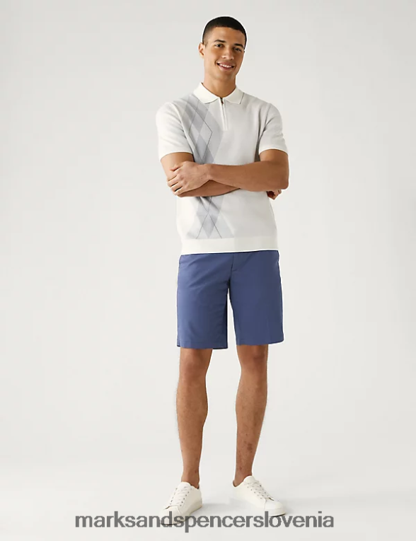 super lahke raztegljive kratke hlače chino indigo Marks & Spencer oblačila moški 6T8F6X6502