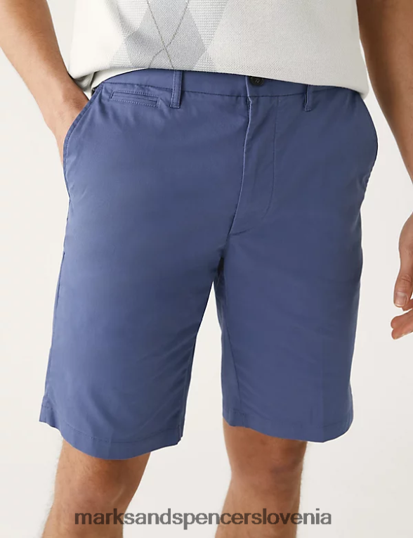 super lahke raztegljive kratke hlače chino indigo Marks & Spencer oblačila moški 6T8F6X6502