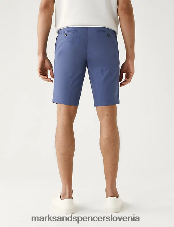 super lahke raztegljive kratke hlače chino indigo Marks & Spencer oblačila moški 6T8F6X6502