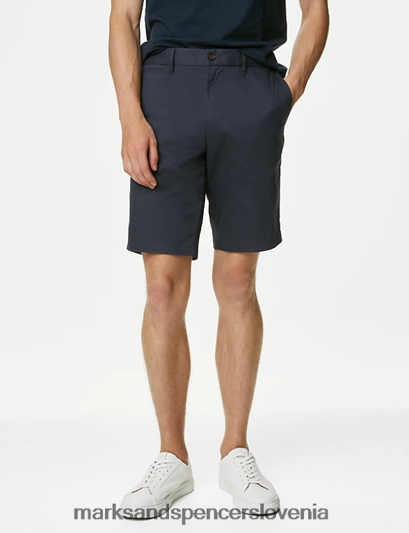super lahke raztegljive kratke hlače chino mornarica Marks & Spencer oblačila moški 6T8F6X6501