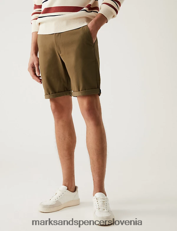 ultimativne raztegljive chino kratke hlače temno bronasta Marks & Spencer oblačila moški 6T8F6X6404
