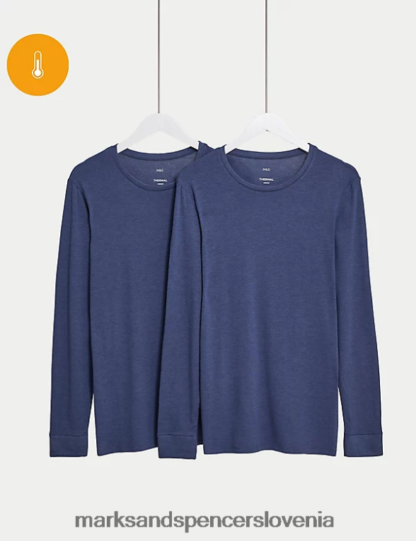 2pk Heatgen Light Top z dolgimi rokavi denim Marks & Spencer oblačila moški 6T8F6X4884