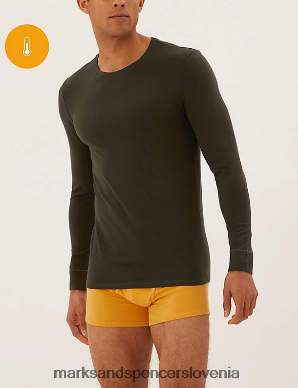2pk Heatgen Light Top z dolgimi rokavi kaki Marks & Spencer oblačila moški 6T8F6X5221