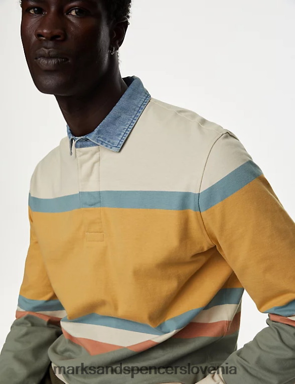 carnegie pure cotton rugby ecru mešanica Marks & Spencer oblačila moški 6T8F6X5125
