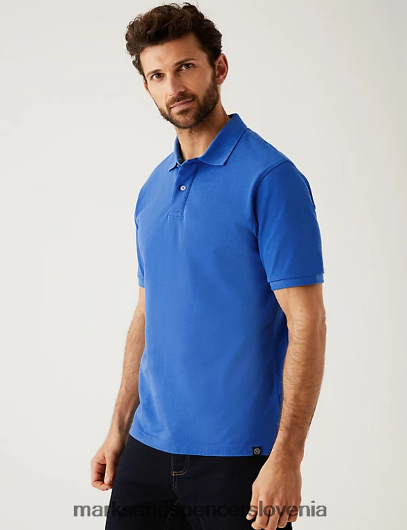 pique polo majica iz čistega bombaža koruznica Marks & Spencer oblačila moški 6T8F6X204