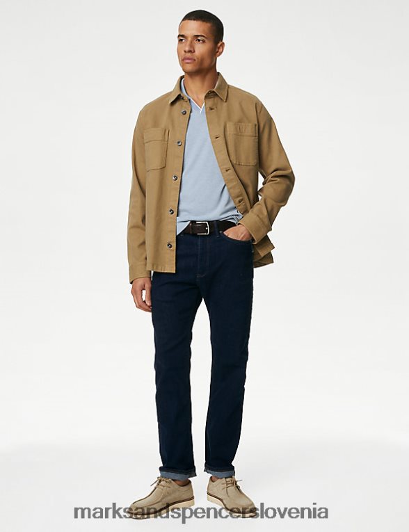 polo majica revere jekleno modra Marks & Spencer oblačila moški 6T8F6X4939