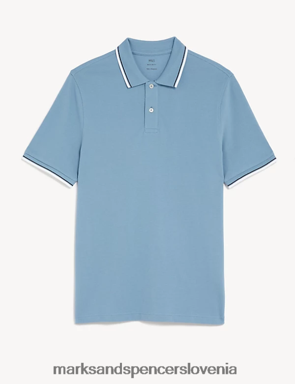 polo majica s konico iz čistega bombaža lahke letalske sile Marks & Spencer oblačila moški 6T8F6X5059